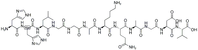 L-Valine,L-histidyl-L-histidyl-L-leucylglycylglycyl-L-alanyl-L-lysyl-L-glutaminyl-L-alanylglycyl-L-a-aspartyl-
