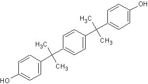 a,a'-双(4-羟基苯)-1,4-二异丙基苯结构式