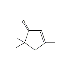 3,5,5-三甲基-2-环戊烯-1-酮结构式
