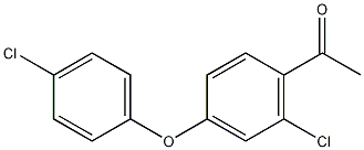 2'-氯-4'-(4-氯苯氧基)苯乙酮结构式