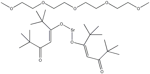 Bis(2,2,6,6-tetramethyl-3,5-heptanedionato)strontium tetraglyme adduct结构式