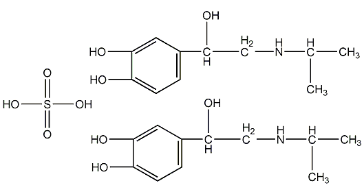 硫酸异丙肾上腺素结构式
