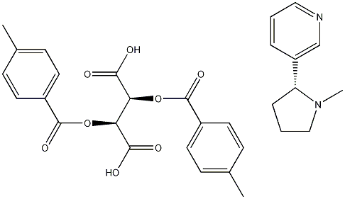 (-)-烟碱二对甲苯酰基-D-酒石酸盐结构式