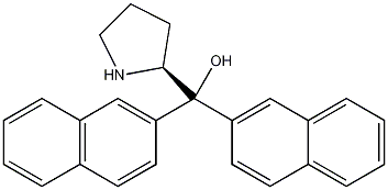 (S)-(-)-α,α-二(2-萘基)-2-吡咯烷甲醇结构式