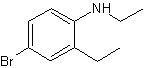 4-溴-N,2-二乙基苯胺结构式