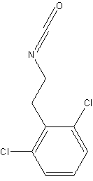 2,6-二氯苯乙基异氰酸酯结构式