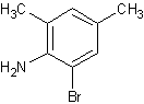 2-溴-4,6-二甲基苯胺结构式