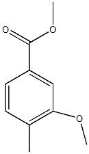 3-甲氧基-4-甲基苯甲酸甲酯结构式