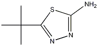 2-氨基-5-叔-丁基-1,3,4-噻二唑结构式