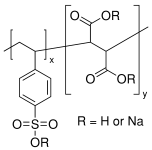 聚(4-苯乙烯磺酸-co-顺丁烯二酸)钠盐结构式
