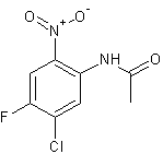5'-氯-4'-氟-2'-硝基乙酰苯胺结构式