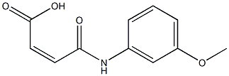 N-(间甲氧基苯基)马来酰胺酸结构式