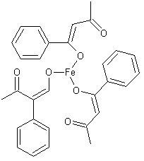 苯甲酰丙酮铁(III)结构式