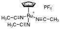 三(乙腈)环戊二烯基钌(II)六氟磷酸盐结构式