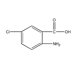 2-氨基-5-氯苯甲酸结构式
