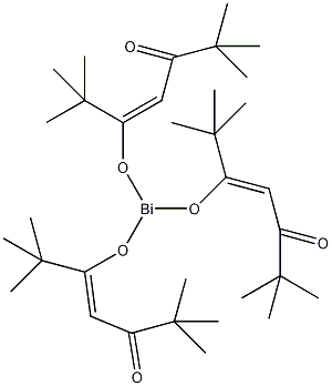 三(2,2,6,6-四甲基-3,5-庚二酸)铋结构式