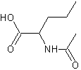 N-乙酰基-DL-正缬氨酸结构式