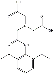 N-(2,6-二乙苯基氨基甲酰甲基)亚胺二乙酸结构式