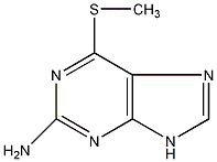 2-氨基-6-甲基巯嘌呤结构式