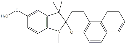 5-甲氧基-1,3,3-三甲基螺[二氢吲哚-2,3'-[3H]萘并[2,1-b]吡喃]结构式