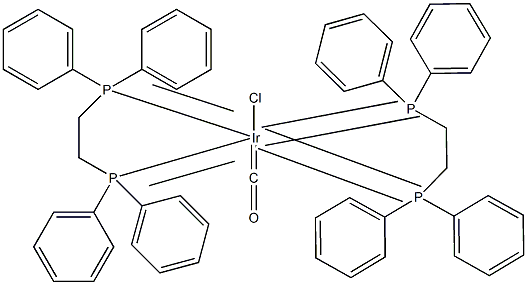 二[1,2-二(二苯基膦基)乙烷]羰基氯铱(I)结构式