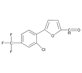 5-[2-氯-4-(三氟甲基)苯基]-2-呋喃甲醛结构式