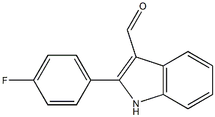 2-(4-氟苯基)-1H-吲哚-3-甲醛结构式
