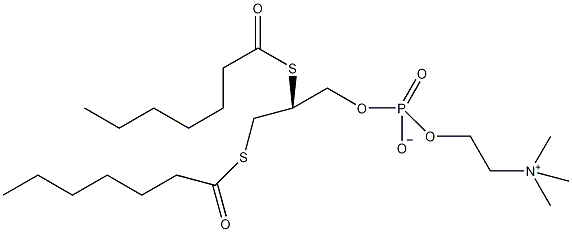 1,2-双(庚酰硫基)甘油胆碱磷酸结构式