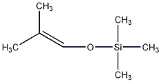 2-甲基-1-(三甲基硅杂氧基)-1-丙烯结构式