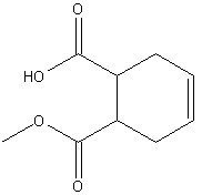 (1S,2R)-顺-4-环己烯-1,2-二羧酸 1-单甲基酯结构式