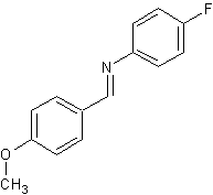 N-(4-甲氧苯亚甲基)-4-氟苯胺结构式