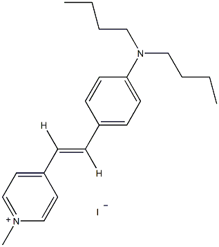 反-4-[4-(二丁基氨基)苯乙烯基]-1-甲基吡啶碘化物结构式