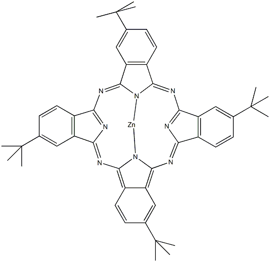 锌2,9,16,23-四叔丁基-29H,31H-酞菁结构式