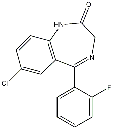 7-Chloro-5-(2-fluorophenyl)-1,3dihydro-2H-1,4-benzodiazepin-2-one