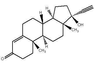 炔孕酮结构式