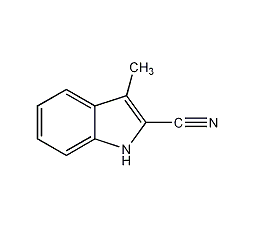 3-甲基-2-氰基-1H-吲哚结构式