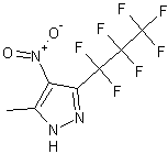 3-七氟丙基-甲基-4-硝基吡唑结构式