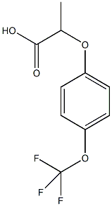 DL-2-[4-(三氟甲氧基)苯氧基]丙酸结构式