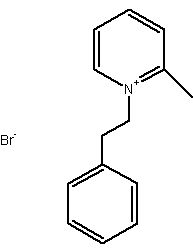 1-苯乙基-2-甲基吡啶溴化物结构式
