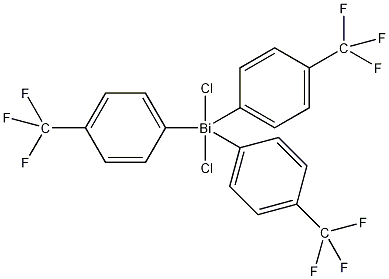 三(4-三氟甲基苯基)二氯化铋结构式