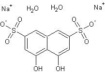 1,8-二羟基-3,6-萘二磺酸二钠二水合物结构式