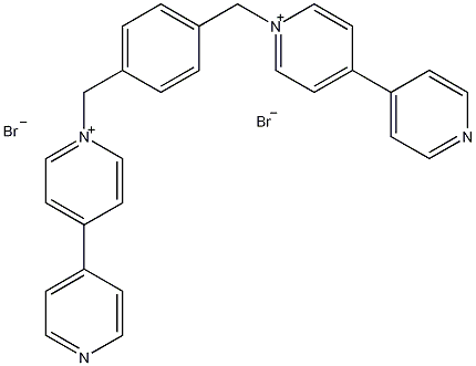 1,1'-[1,4-苯基双(亚甲基)]双(4,4'-二吡啶鎓)二溴结构式