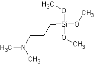 (N,N-二甲氨基丙基)三甲氧基硅烷结构式