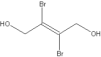 反式-2,3-二溴-2-丁烯-1,4-二醇结构式