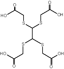 (乙烷二硫代亚基四)四乙酸结构式