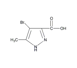5-甲基-4-溴-1H-吡唑-3-羧酸结构式