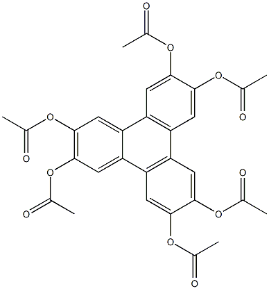 2,3,6,7,10,11-六乙酰氧三亚苯基苯结构式