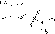 4-氨基-3-羟基-N,N-二甲基苯磺酰胺结构式