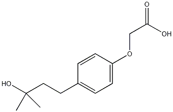 (4-(3-羟基-3-甲基丁基)苯氧基)乙酸结构式