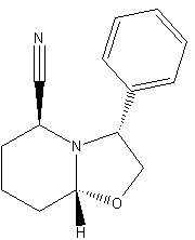 (-)-2-氰-6-苯基恶唑哌啶结构式